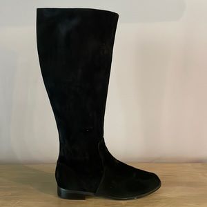 Annie suede knee-high riding boots.